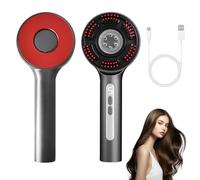 Masque Massant Électrique pour Cuir Chevelu,2-en-1 Brosse de Massage avec Lumières Rouge,Bleue&Violette,5 Vitesses,IPX7,Massage 360° pour Soin des Cheveux et du Cuir Chevelu - Idée Cadeau Homme/Femme