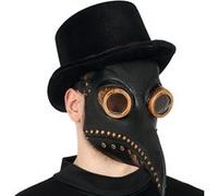 masque médecin peste latex - guirca 20504 Noir G