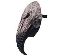 Masque médiéval Steampunk Médecin de la peste en latex pour Halloween Costume d'oiseau à long nez Punk Cosplay Bec Adulte Halloween Événement Cosplay Accessoires Gris