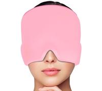 Masque Migraine 180° - Bonnet Migraine Relief Cap, Migraine Relief Cap Conception Monocouche, Headache Hat Les Sinus Et Le Stress, Poche de Glace en Gel Chaud Et Froid (Rose)