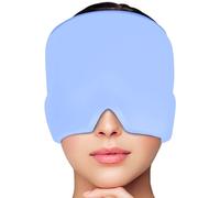 Masque Migraine 180° - Bonnet Migraine Relief Cap, Migraine Relief Cap Conception Monocouche, Headache Hat Les Sinus Et Le Stress, Poche de Glace en Gel Chaud Et Froid (Bleu)