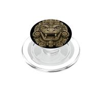 Masque Monstre de la Terre Maya Antique Pierre Relique Art Crocodile PopSockets PopGrip pour MagSafe