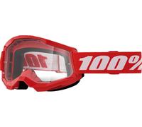 Masque moto couche 2 lunettes junior 100 % rouge