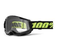 100% Masque cross Strata 2 Verre clair (CAT0) Éclipse solaire Mixte Noir/Vert Adulte