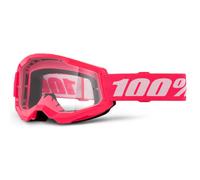 100% Masque Strata 2 - Verre clair (Cat.0) - Rouge/Rose