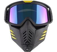 Masque Moto Homme Femme Masque Ski Snowboard Lunettes de protection pour l'hiver Lunettes de protection tout terrain Film noir mat