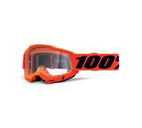 Masque Motocross 100% Percent Accuri 2 OTG Orange - Ecran incolore T1