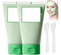 Masque nettoyant à l'argile verte, masque à l'argile verte purifiant à l'extrait de tomate verte, soin anti-sébum et anti-pores obstrués, exfoliant, pour tous types de peau