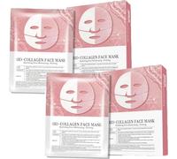 Masque Nifora Bio Collagène, Face Real Deep Mask pour raffermir et hydratation, des masques d'hydrogel coréens de nuit avec de l'acide hyaluronique, améliorer l'élasticité de la peau (10Pcs)