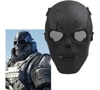Masque noir-sh casque RESTEQ pour airsoft et motos pour Halloween
