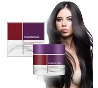Masque Nourrissant Violet,Purple Toning HairMask,Violet Masque Cheveux,Masque Capillaire Violet,Masque Capillaire au Collagène,Masque Capillaire Au Collagène Pour Cheveux Secs Et Abîmés