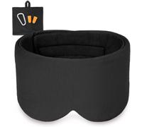 Masque Nuit 100% Coton Modal-Masque Sommeil Xl À Velcro Réglable,Confort Extrême Pour Voyages Et Nuits (Unisexe)-Noir