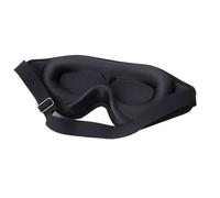 Masque Nuit Masque de sommeil 3D, bandeau, aide au, masque en mousse à mémoire forme douce, cache-yeux, protection contre la lumière, patch(Black)