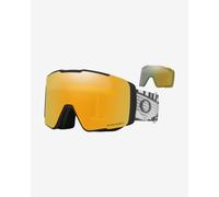 Oakley - Masque de ski avec 2 écrans - Line Miner Pro L Black Forge Prizm 24K & Prizm Sage Gold - Blanc Blanc
