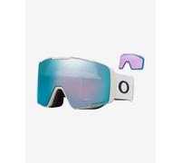 Masque Oakley Line Miner Pro L Blanc Mat avec lentille Prizm Snow Sapphire Iridium + Prizm Iced Iridium