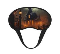 Masque occultant effrayant pour les yeux d'Halloween pour dormir en avion, masque de sommeil en polyester pour la maison et les voyages