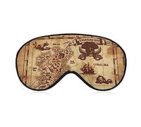Masque occultant fantaisie pour les yeux, carte au trésor des pirates Masques de sommeil Masque de sommeil avec bandeau pour les yeux avec sangle réglable pour hommes femmes adolescents garçons fill