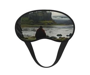 Masque Occultant Imprimé Rétro Écosse Occultant Yeux pour Dormir Avion, Masque de Sommeil Polyester pour Maison et Voyage