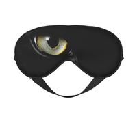 Masque occultant noir et blanc avec motif chats pour homme et femme avec sangle réglable double face