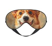 Masque occultant pour homme et femme avec sangle réglable double face Motif corgi