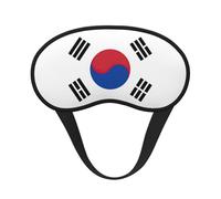 Masque occultant pour les yeux avec drapeau de la République de Corée pour dormir en avion, masque de sommeil en polyester pour la maison et les voyages