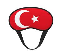 Masque occultant pour les yeux avec drapeau de la Turquie pour dormir en avion, masque de sommeil en polyester pour la maison et les voyages