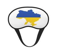 Masque occultant pour les yeux avec drapeau de l'Ukraine pour dormir en avion, masque de sommeil en polyester pour la maison et les voyages