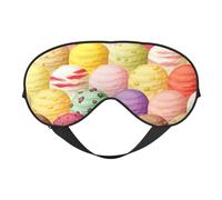 Masque occultant pour les yeux avec imprimé crème glacée pour homme et femme avec sangle réglable des deux côtés