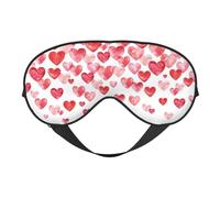 Masque occultant pour les yeux avec imprimé cœurs rouges pour homme et femme avec sangle réglable des deux côtés