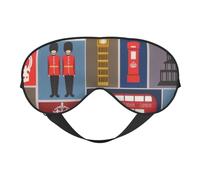 Masque occultant pour les yeux avec imprimé symboles de l'Angleterre - Pour homme et femme - Sangle réglable des deux côtés