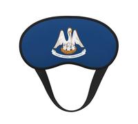 Masque occultant pour les yeux en polyester avec imprimé drapeau de l'État de Louisiane pour dormir en avion, pour la maison et les voyages