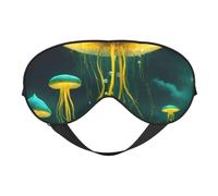 Masque occultant pour les yeux - Motif champignon magique - Pour homme et femme - Double face - Sangle réglable - Pour le sommeil et le voyage