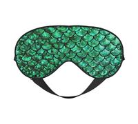 Masque occultant réversible double face avec écailles de poisson vert