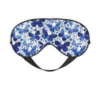 Masque occultant réversible double face Motif papillons bleus