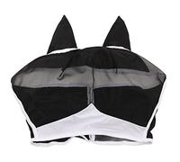 Masque oculaire à Cheval, Horse Protection de Protection des Yeux Protection Solaire Sunable Masque à Mouche à Rouler détachable Hotte de Formation Polyester réglable pour Course (L)
