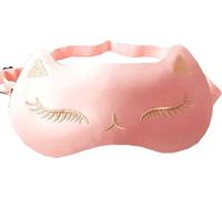 Masque oculaire en satin avec sangle élastique réglable, respirant et confortable, largeur 18,5 cm - hauteur 10,5 cm