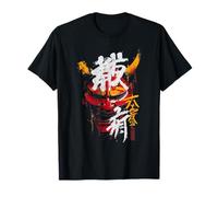 Masque Oni de démon japonais à cornes T-Shirt