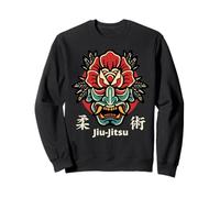 Masque Oni de démon Japonais, Kabuki Jiu-Jitsu Kanji Sweatshirt