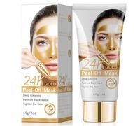 Masque Peel Off Visage, 24K Gold Masque Visage Éliminer les Points Noirs et Acné, Anti-Rides Masque Hydratant pour Nettoyant en Profondeur, pour Tous Les De Peau