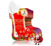 Masque Peeling Pied-5 Paires Exfoliant Masque Pieds Très Secs et Abîmés, Hydratantes Nourrissant Soin Des Pieds,Foot Peel Mask Pour Femmes & Hommes,Réparer les Talons Fissurés et Morts-Coffret de Noël