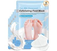 Masque Peeling Pied-6 Paires Exfoliant Masque Pieds Très Secs et Abîmés, Hydratantes Nourrissant Soin Des Pieds,Foot Peel Mask Pour Femmes & Hommes,Réparer les Talons Fissurés et Morts-Lait de Chèvre