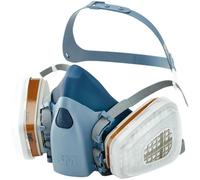 Kit de masque de peinture 3M comprenant 1x 7502M masque en silicone, 2x 6055 filtres , 4x 5935 filtres, 2x 501 couvercles de filtre, 10x 105 chiffons dans une boîte de rangement #50733 x1 morceau