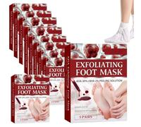 Masque Pied Peeling Pêche, Masque Pieds Hydratant à la Noix de Coco- Soin des callosités et des peaux mortes - Pied HydratantExfoliant,callus peeling piedsPour les