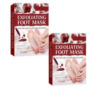 Masque Pied Peeling Pêche, Masque Pieds Hydratant à la Noix de Coco- Soin des callosités et des peaux mortes - Pied HydratantExfoliant,callus peeling piedsPour les