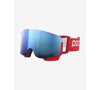 Masque POC Nexal Mid rouge avec lentille Clarity Partly Sunny Blue