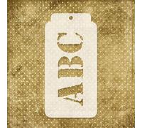 Masque/pochoir - Craft o clock - Tag 10 lettres ABC