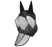 Masque pour Cheval avec Couvre-Nez allongé, Masque en Maille Souple à Double Pince, Protection du Visage Contre Les Insectes et Le Soleil, Polyester Respirant, Fermeture Auto-agrippante