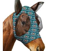 Masque pour Cheval avec Oreilles - Grandes Ouvertures Oculaires et Accès Crinière,Masque Anti-Mouches en Maille Ajustable Équipement Équestre pour Temps Chaud