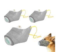 Masque pour chien, 3 masques respiratoires réutilisables avec filtre à air | Protection contre la poussière en plein air pour chiens de petite, moyenne et grande taille pour le camping, la course à