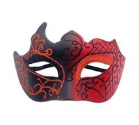 Masque pour homme : masque classique demi-visage avec sangles réglables, construction et finition douce pour une utilisation confortable | Accessoires vintage pour déguisements Mardi Gras